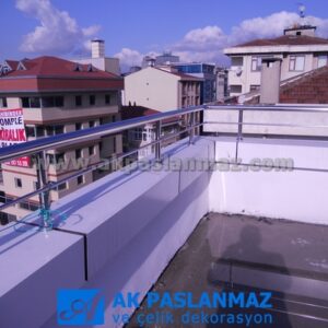 Parapet Ustu Korkuluk 1 300x300, Paslanmaz Korkuluk, Cam Korkuluk