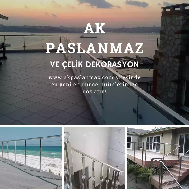 Paslanmaz Korkuluk, Paslanmaz Korkuluk, Cam Korkuluk